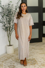 Soft But Savage Casual T-Shirt Dress in Beige