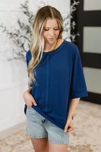 Stay On Top Relaxed Tee in Light Navy