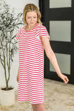 Sunny Stripes Casual Flutter Sleeve Dress