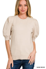 Puff Sleeve Short Sleeve Sweater