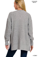 Waffle Open Cardigan with Pockets