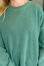 Talk Cozy to Me Stepped Hem Pullover in Dark Green