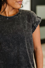 Top That Mineral Wash Tee in Ash Black