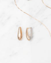 Minimalist Teardrop Hoop Post Earrings