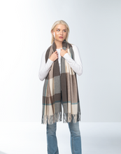 Plaid Scarf with Armholes