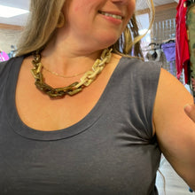 Cafe Acrylic Rectangle Necklace