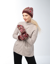 Knit Floral Wool Hats