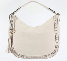 Gillian Ivory Textured Hobo Bag