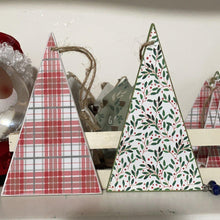 Plaid & Holly Wooden Christmas Tree Ornament-Shop-Womens-Boutique-Clothing