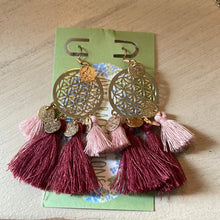 Victoria Burgundy Earrings