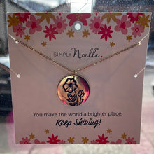 Gold Stamped Flower Necklace