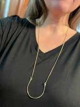Gold U Long Necklace