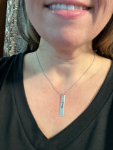 Pray Silver Bar Necklace