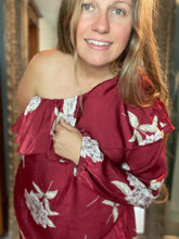 Satin Floral One Shoulder Satin Dress