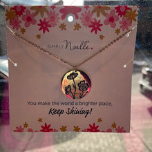 Gold Stamped Flower Necklace