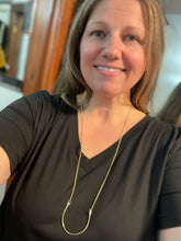 Gold U Long Necklace