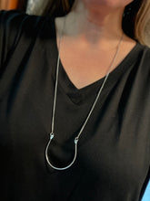 Silver U Long Necklace