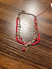 Red & Pearl Layered Bracelet