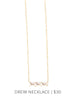 Drew Gold Stainless Three Crystal Necklace