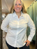White Button Front Dress Shirt