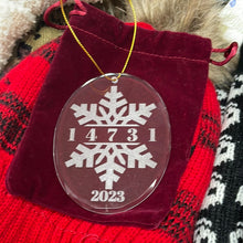 14731 Snowflake 2023 Glass Oval Ornament