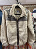 Tan & Animal Print Sherpa Jacket