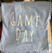 Light Blue Crew Neck It's Game Day V-neck Graphic Tee