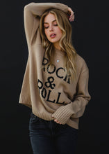 Tan & Black Rock & Roll Sweater