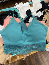 Sage Lace Racer Back/Trim Bra