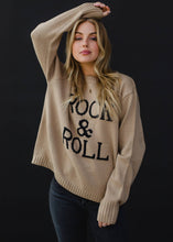 Tan & Black Rock & Roll Sweater