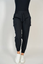 Black Cargo Joggers