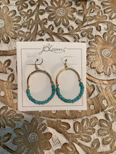 Suvi Gold & Teal Dangle Earrings