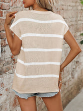 Apricot Stipe Light Sweater
