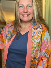 Floral Cocoon Kimono with Border