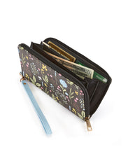 Floral RFID Zipper Wallet
