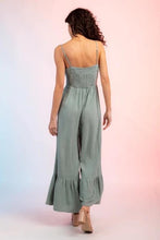 Sage Ruffle Hem Jumper Jumpsuit
