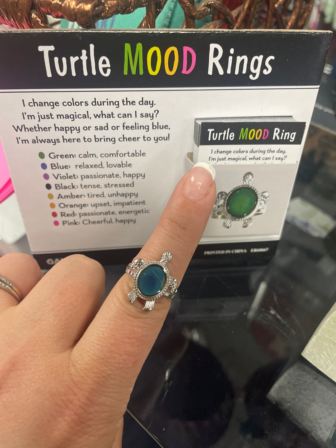 Amazon Turtle Mood Ring Color Meanings Mood Ring For Kids MAUXDA