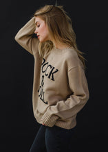 Tan & Black Rock & Roll Sweater