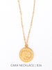 Cara Gold Stainless Shining Crescent Moon Necklace