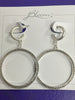 Silver Circle Post Earrings