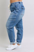 Clayton High Rise Cuffed Cargo Denim Jogger