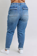Clayton High Rise Cuffed Cargo Denim Jogger