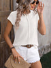 Lightweight White Short Sleeve Sweater