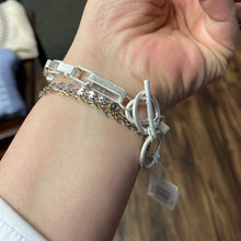 Silver Box Chain Toggle Bracelet