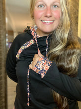 Floral Double Hood Terry Hoodie