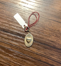 Gold Oval Heart Charm