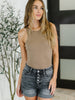 Any Time, Any Place Bodysuit in Mocha Brown