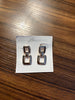 Double Square Post Earrings