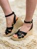 Behold Black Braided Twine Wedge