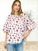 Blossom Breeze Balloon Sleeve Blouse